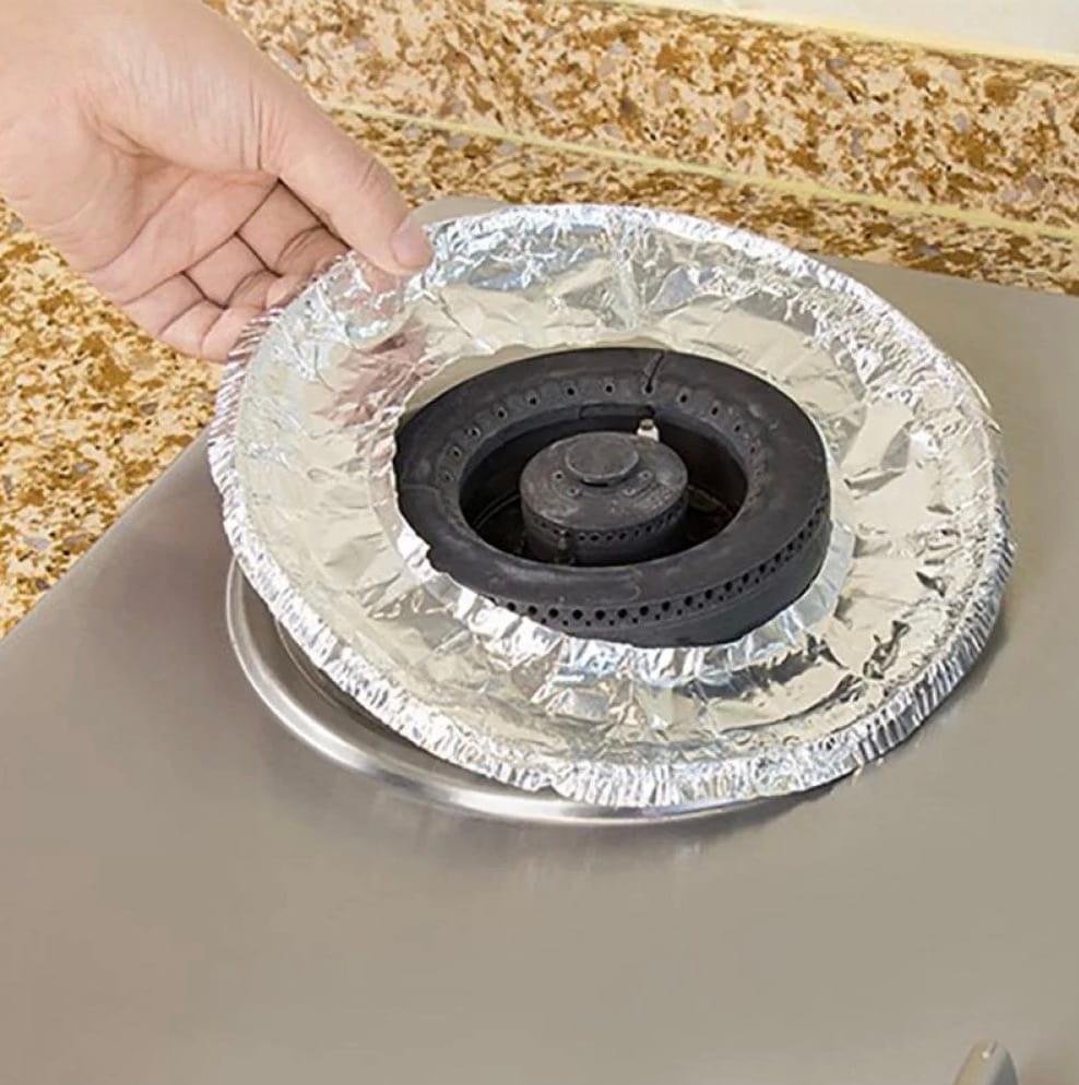 10 X Folii Aluminiu REUTILIZABILE pentru aragaz