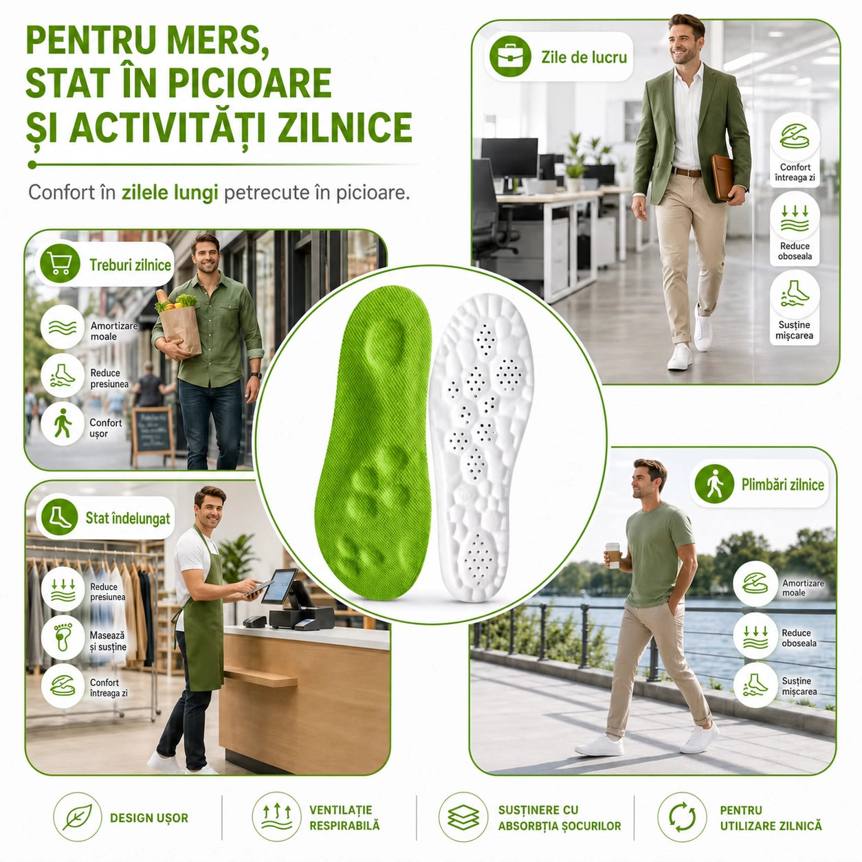 Branțuri ortopedice cu masaj – Confort la fiecare pas