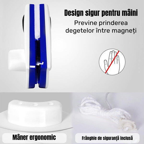 MagnetiClean™ — Curățător Magnetic Geamuri (Dublă Față)