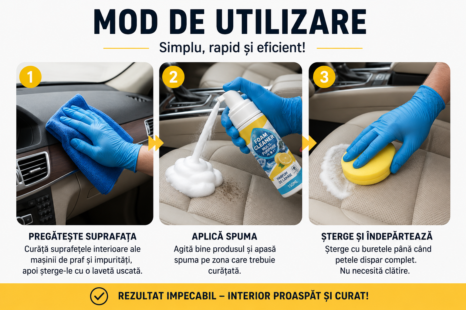 FoamPro™ 3-în-1 — Spumă Activă Multi-Suprafețe