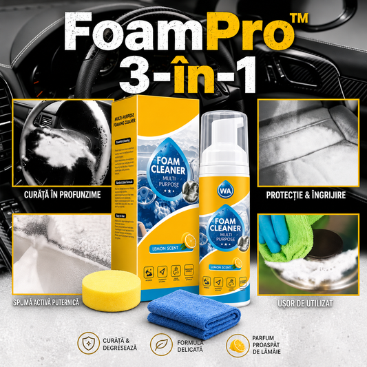 FoamPro™ 3-în-1 — Spumă Activă Multi-Suprafețe